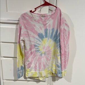 Jane and Delancey Pink and Yellow Crew Neck Sweater